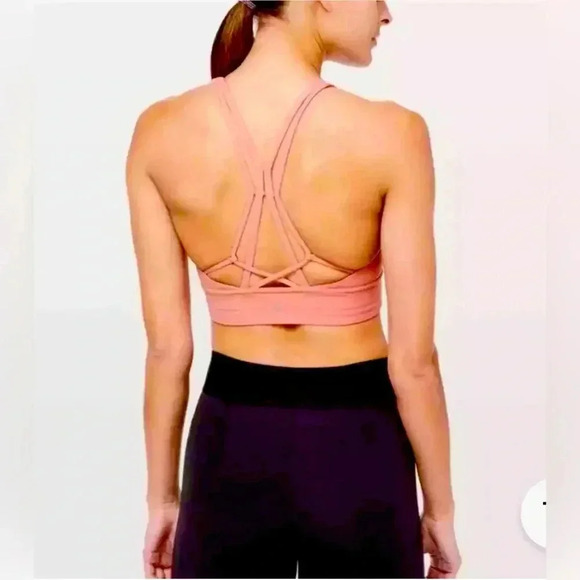 Lululemon + Soul Cycle Ride & Reflect Sports Bra In Cameo Pink Size 4. - Picture 1 of 5